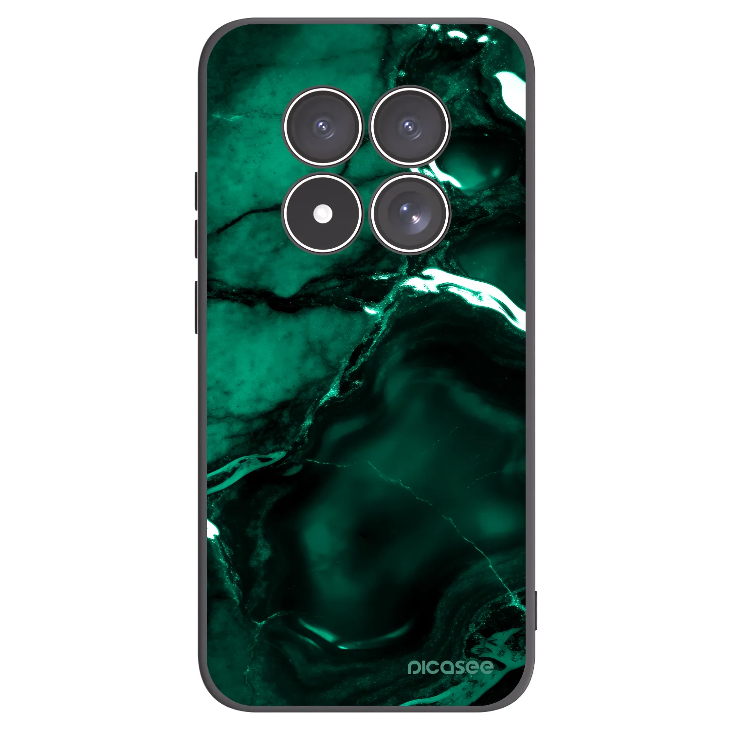 Picasee silikonowe czarne etui na Xiaomi Redmi Note 15 Pro 4G - Dark emerald