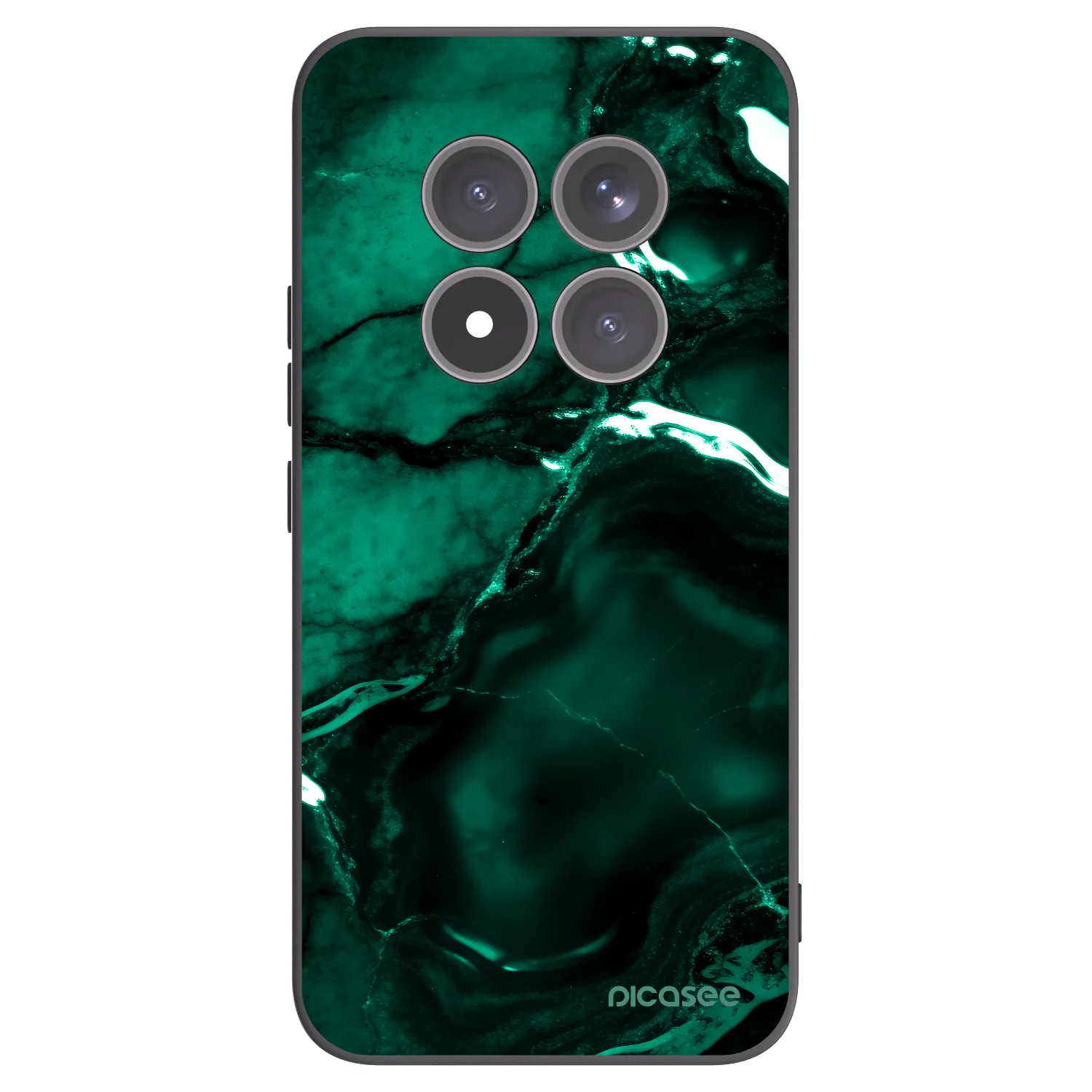 Picasee silikonowe czarne etui na Xiaomi Redmi Note 15 Pro+ - Dark emerald