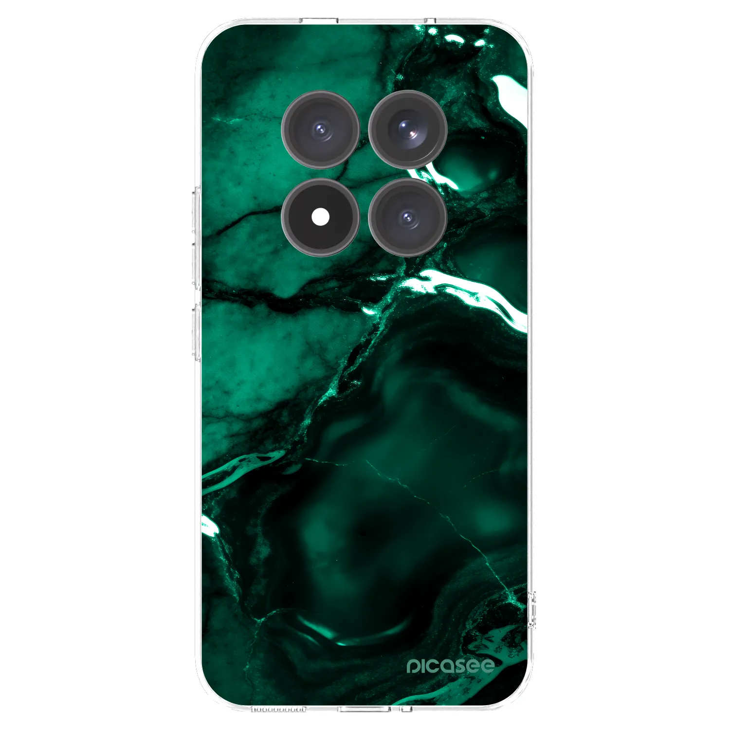 Picasee silikonowe przeźroczyste etui na Xiaomi Redmi Note 15 Pro+ - Dark emerald