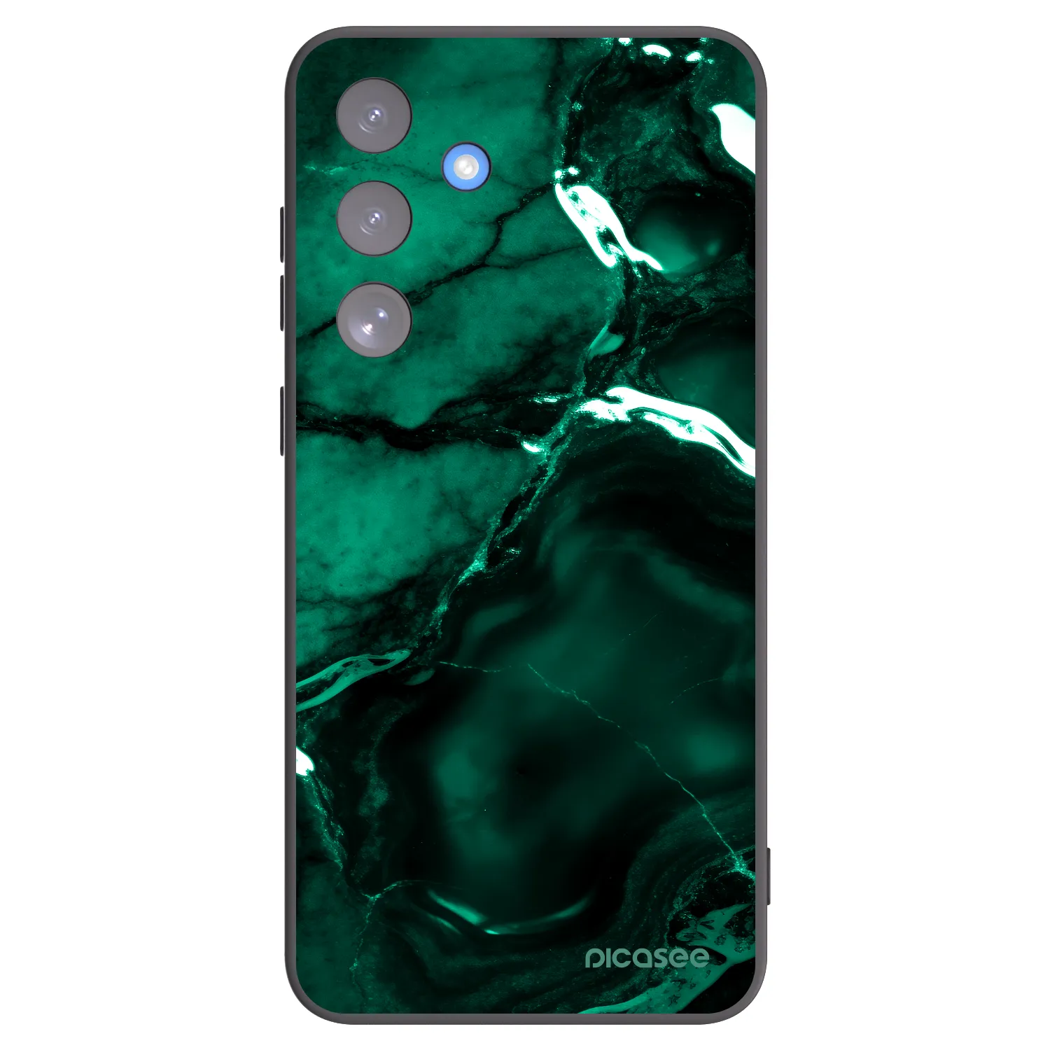 Picasee silikonowe czarne etui na Samsung Galaxy S25 FE 5G - Dark emerald