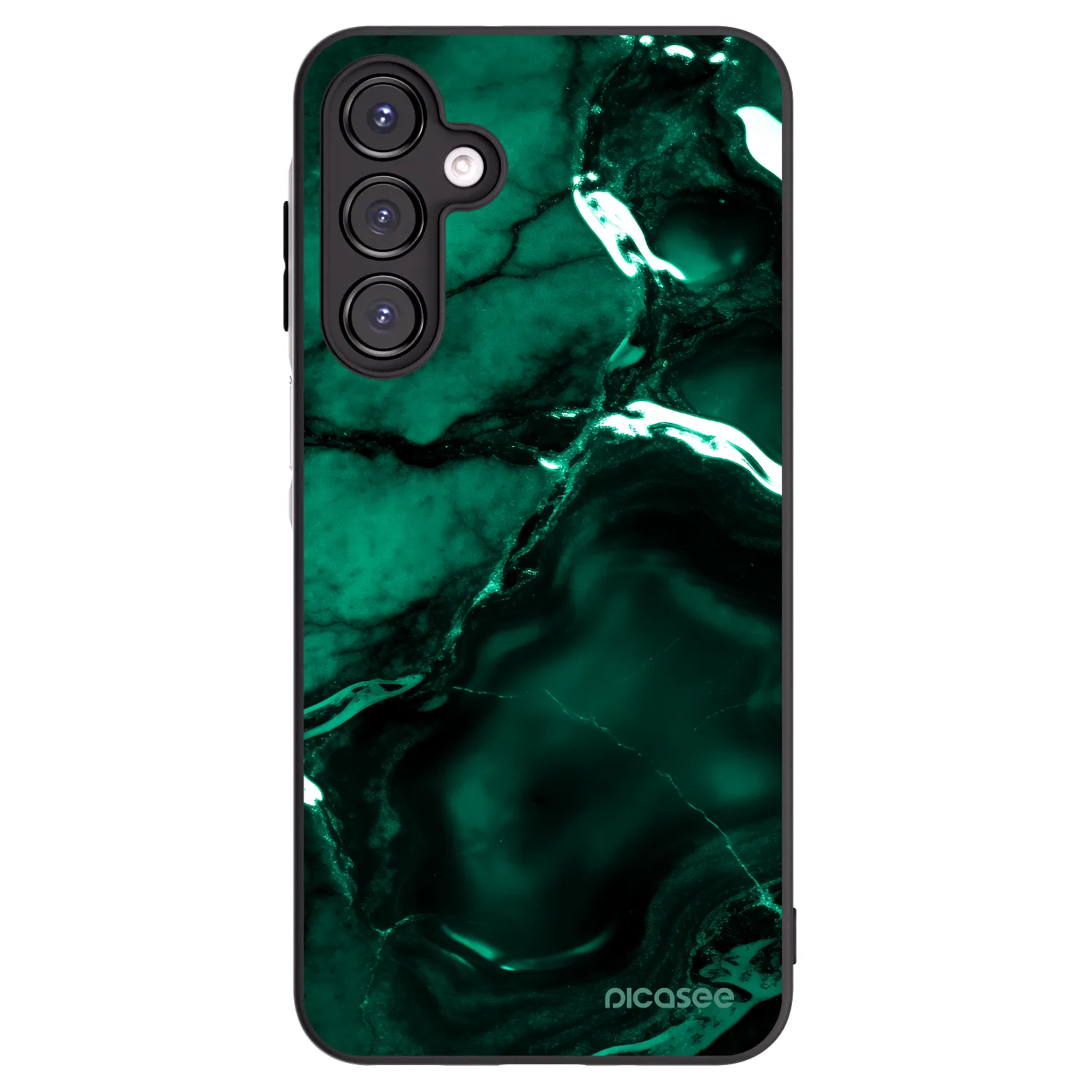 Picasee silikonowe czarne etui na Samsung Galaxy A16 4G - Dark emerald