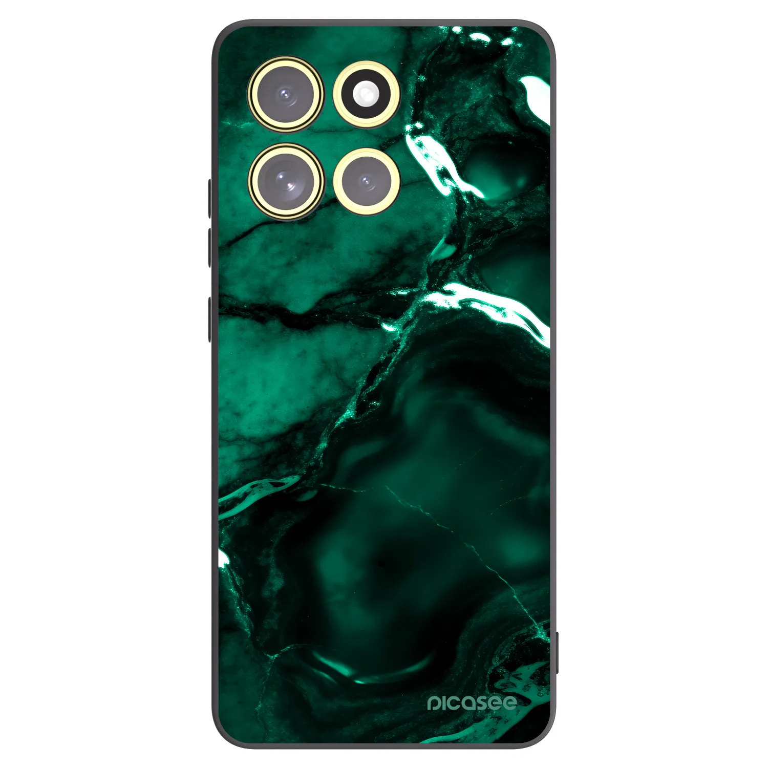 Picasee silikonowe czarne etui na Motorola Moto G86 Power 5G - Dark emerald