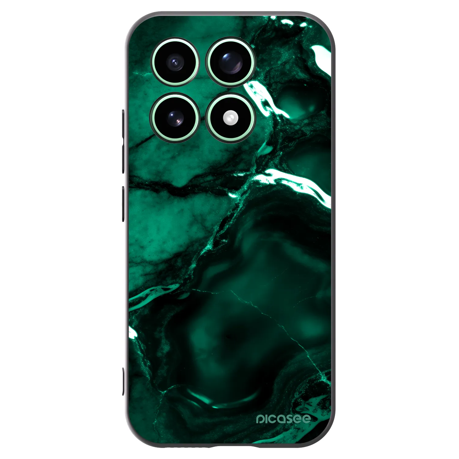 Picasee silikonowe czarne etui na Xiaomi 17 - Dark emerald