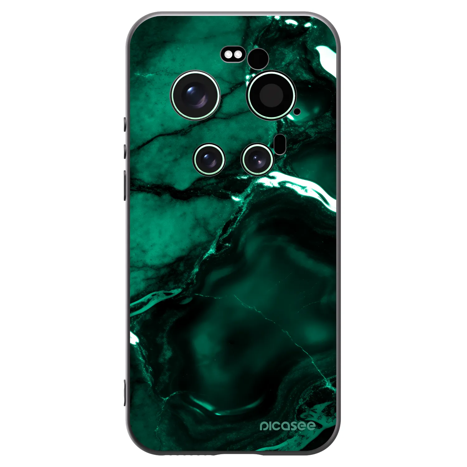 Picasee silikonowe czarne etui na Xiaomi 17 Ultra - Dark emerald