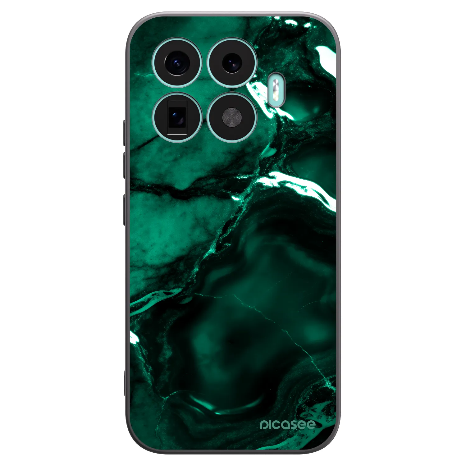 Picasee silikonowe czarne etui na Xiaomi 17T - Dark emerald
