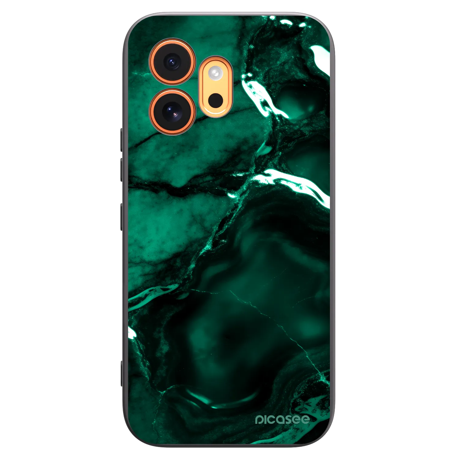 Picasee silikonowe czarne etui na Honor 600 - Dark emerald