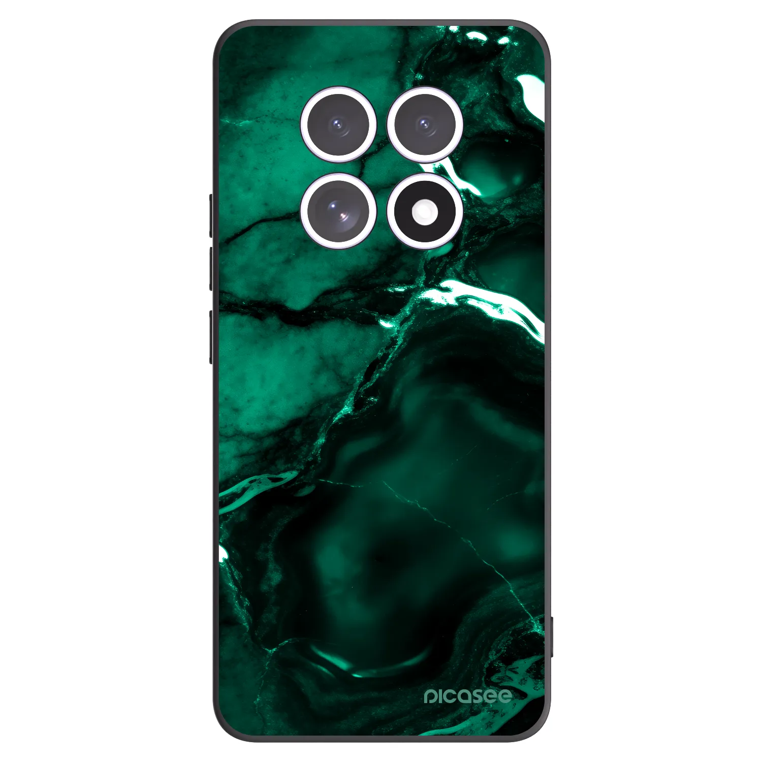 Picasee silikonowe czarne etui na Xiaomi Redmi Note 15 5G - Dark emerald