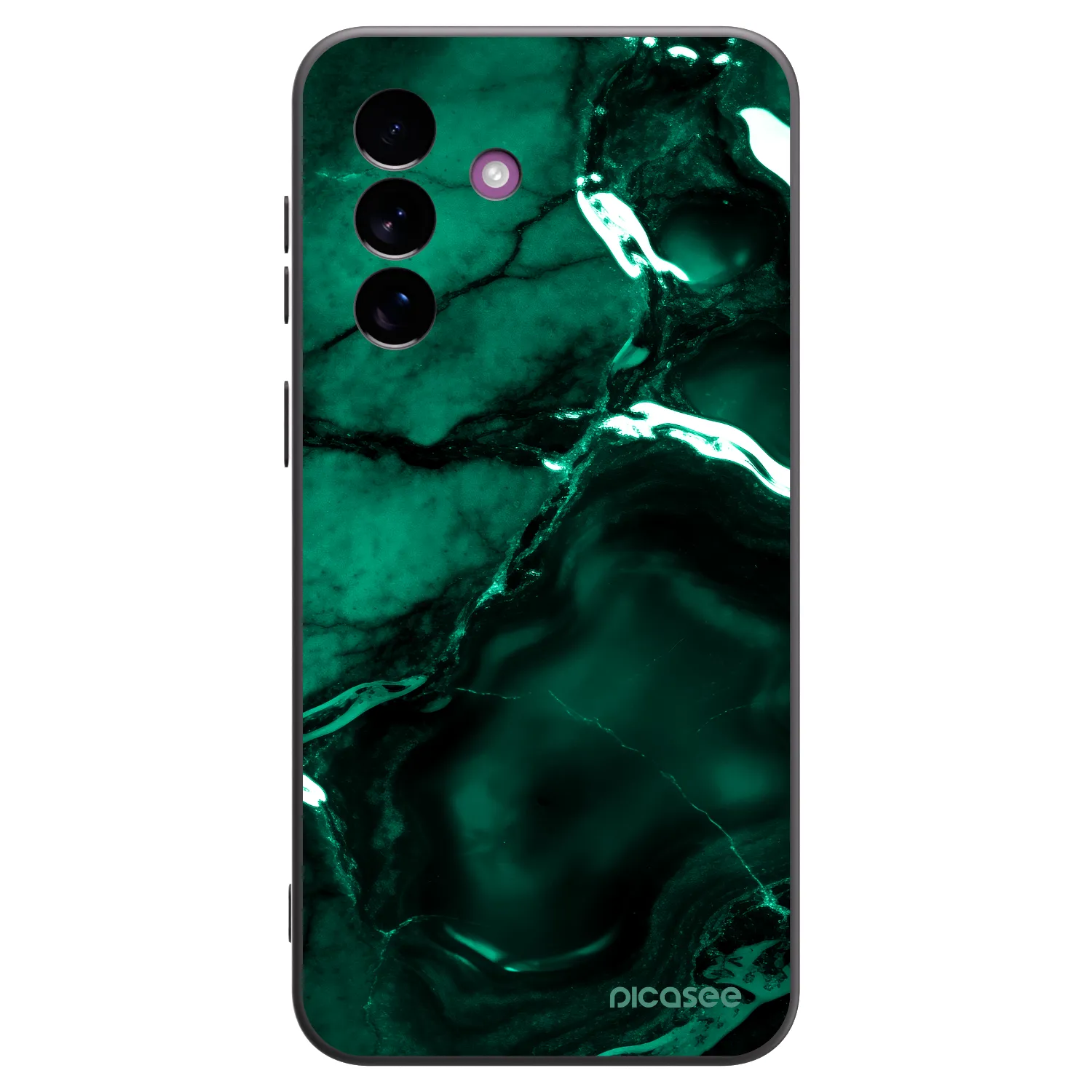 Picasee silikonowe czarne etui na Samsung Galaxy A37 - Dark emerald