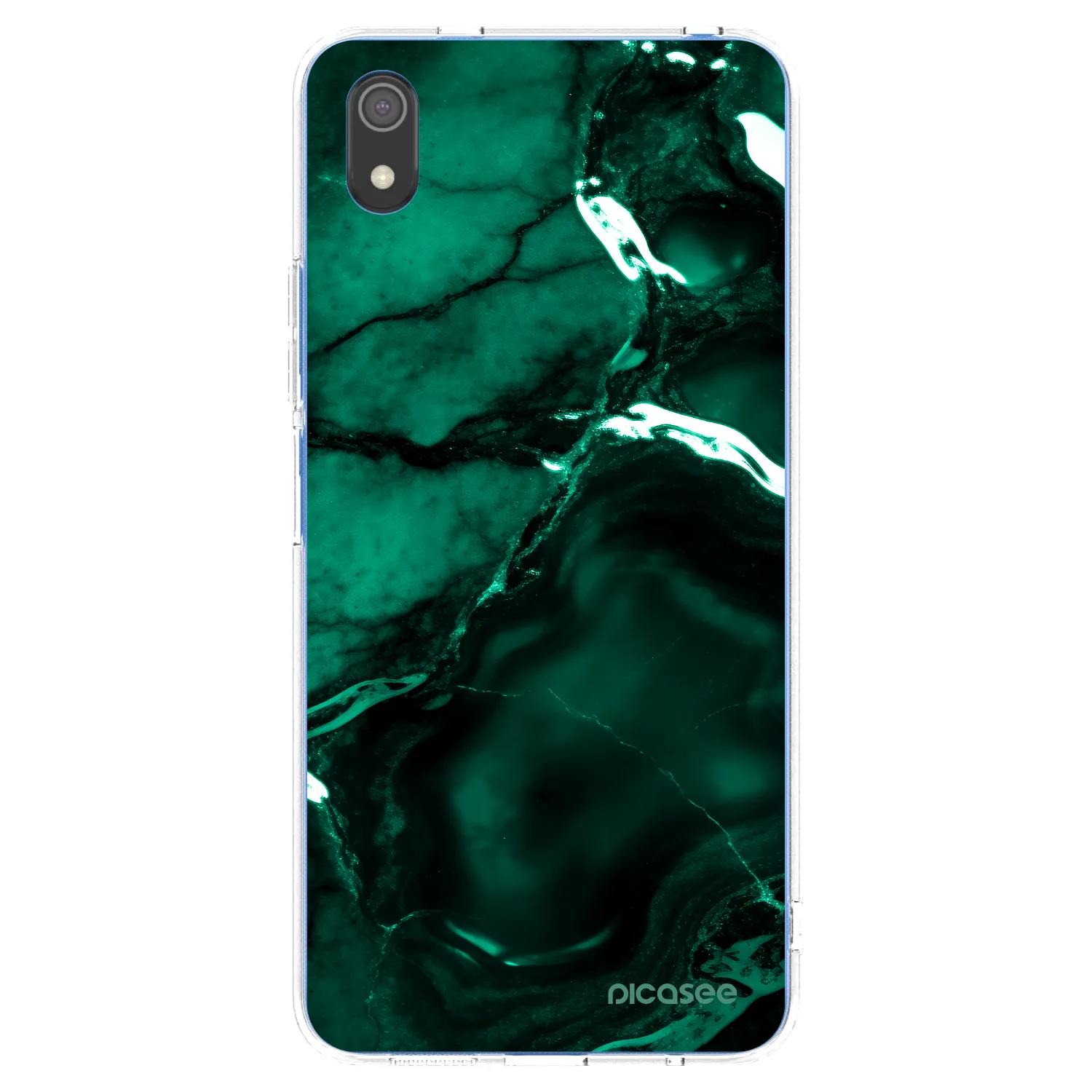Picasee silikonowe przeźroczyste etui na Xiaomi Redmi 7A - Dark emerald