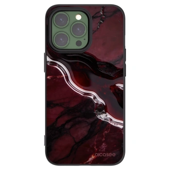 Picasee silikonowe czarne etui na Apple iPhone 13 Pro - Cherry stone