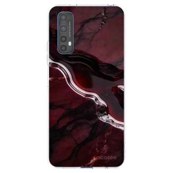 Picasee silikonowe przeźroczyste etui na Realme 7 - Cherry stone