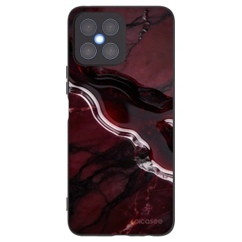 Picasee silikonowe czarne etui na Honor X8 4G - Cherry stone