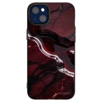 Picasee silikonowe czarne etui na Apple iPhone 14 Plus - Cherry stone