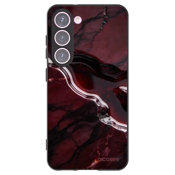 Picasee silikonowe czarne etui na Samsung Galaxy S23 5G - Cherry stone