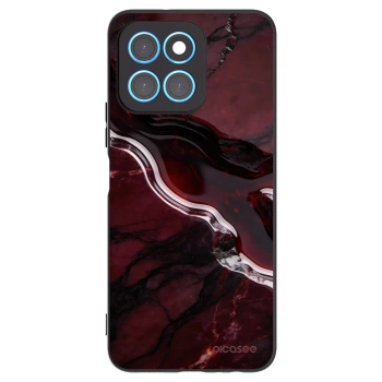 Picasee silikonowe czarne etui na Honor X8 5G - Cherry stone