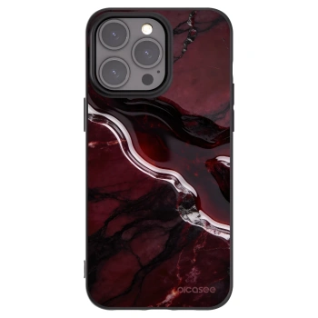 Picasee silikonowe czarne etui na Apple iPhone 15 Pro Max - Cherry stone