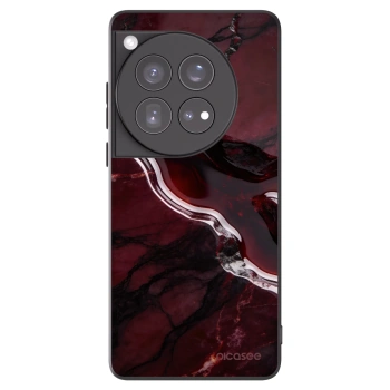 Picasee silikonowe czarne etui na OnePlus 12 5G - Cherry stone