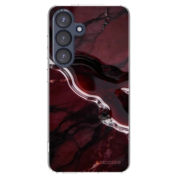Picasee silikonowe przeźroczyste etui na Samsung Galaxy S25 5G - Cherry stone