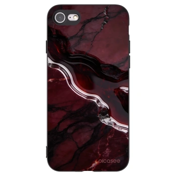 Picasee silikonowe czarne etui na Apple iPhone SE 2020 - Cherry stone