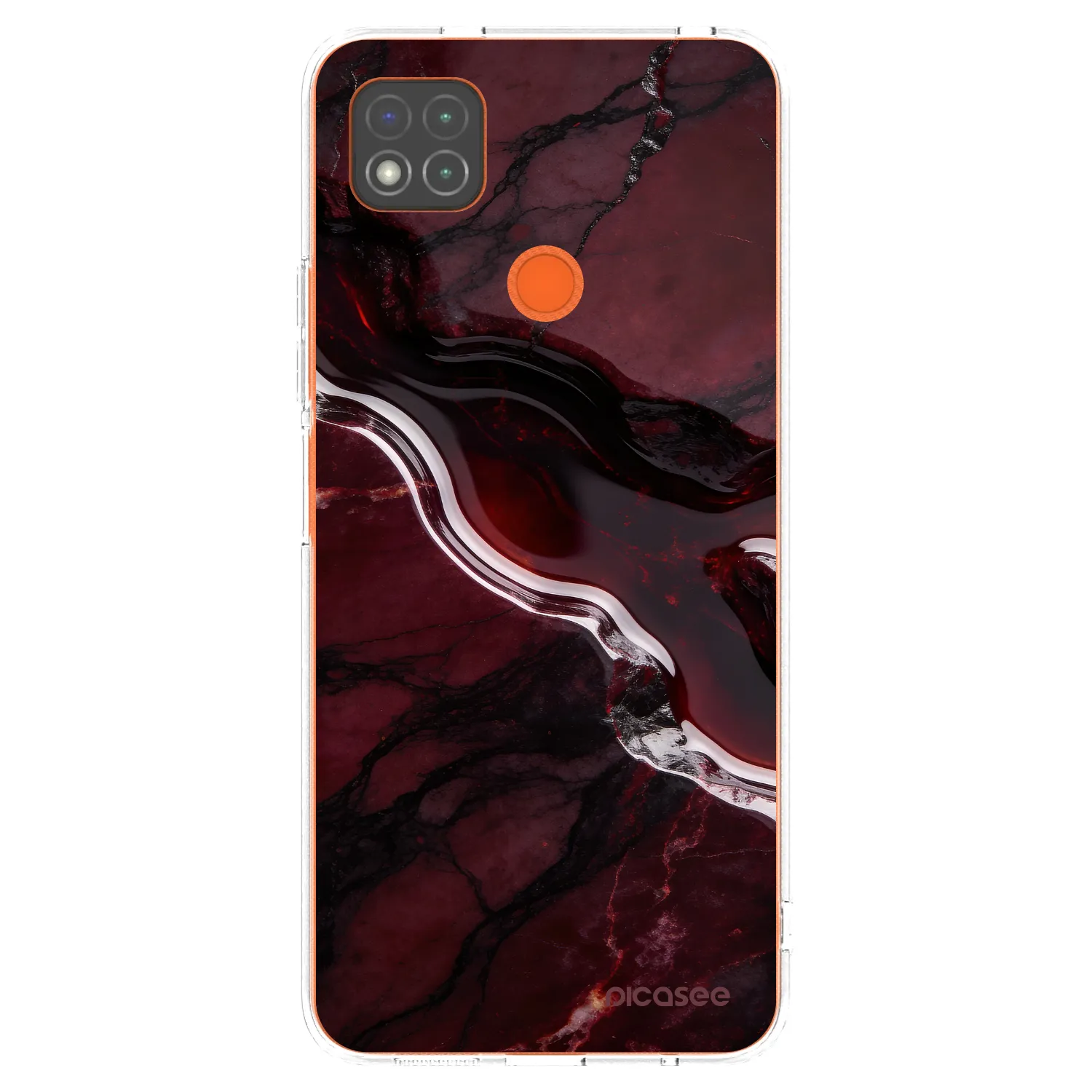 Picasee silikonowe przeźroczyste etui na Xiaomi Redmi 9C - Cherry stone