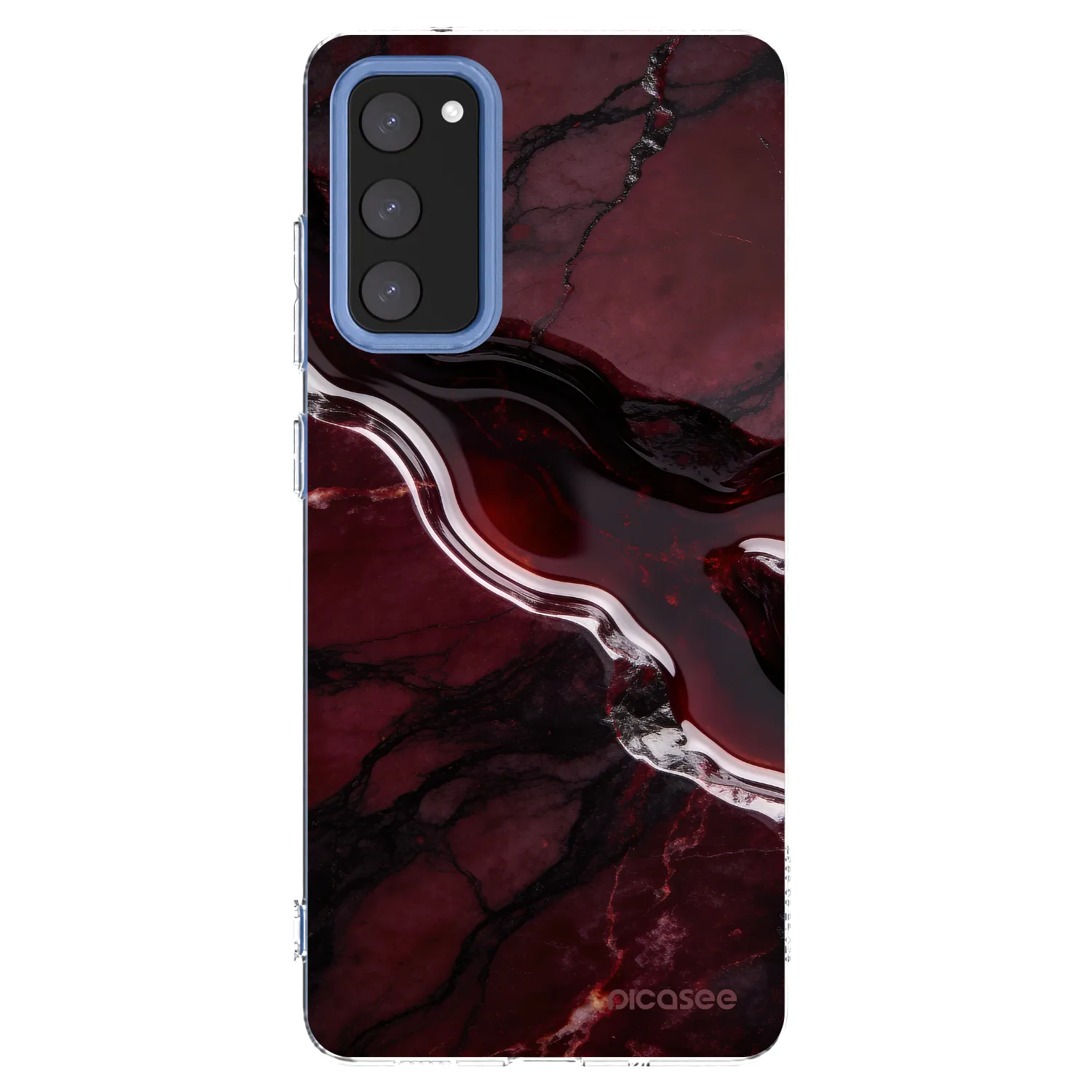 Picasee silikonowe przeźroczyste etui na Samsung Galaxy S20 FE - Cherry stone