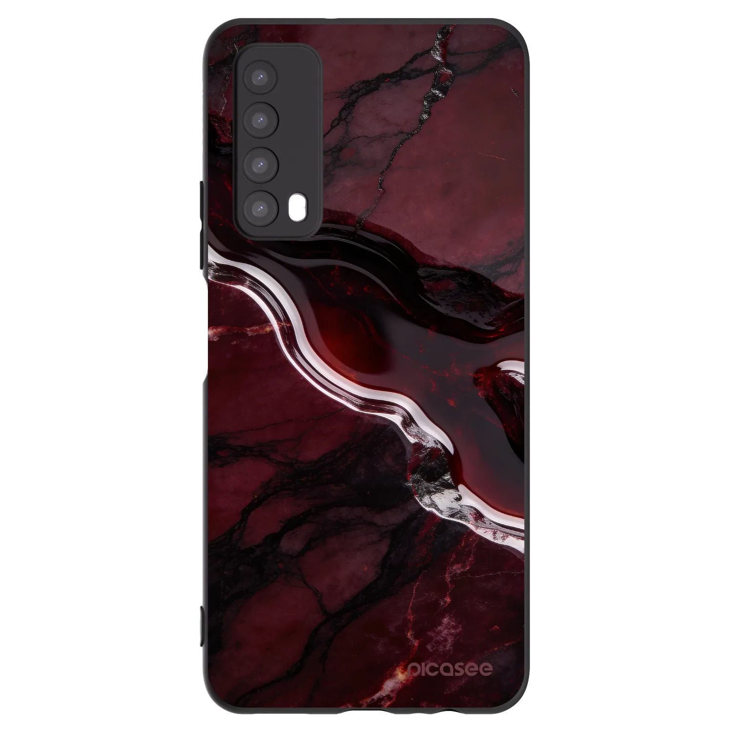 Picasee silikonowe czarne etui na Huawei P Smart 2021 - Cherry stone