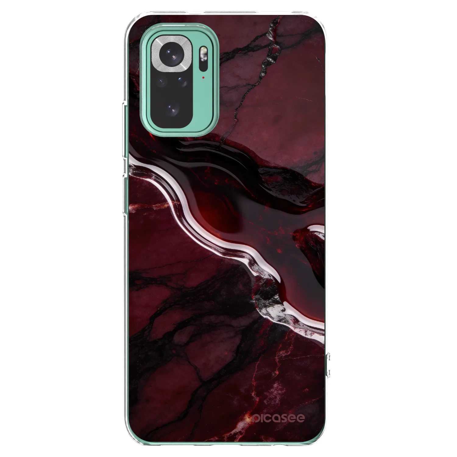 Picasee silikonowe przeźroczyste etui na Xiaomi Redmi Note 10 Pro - Cherry stone