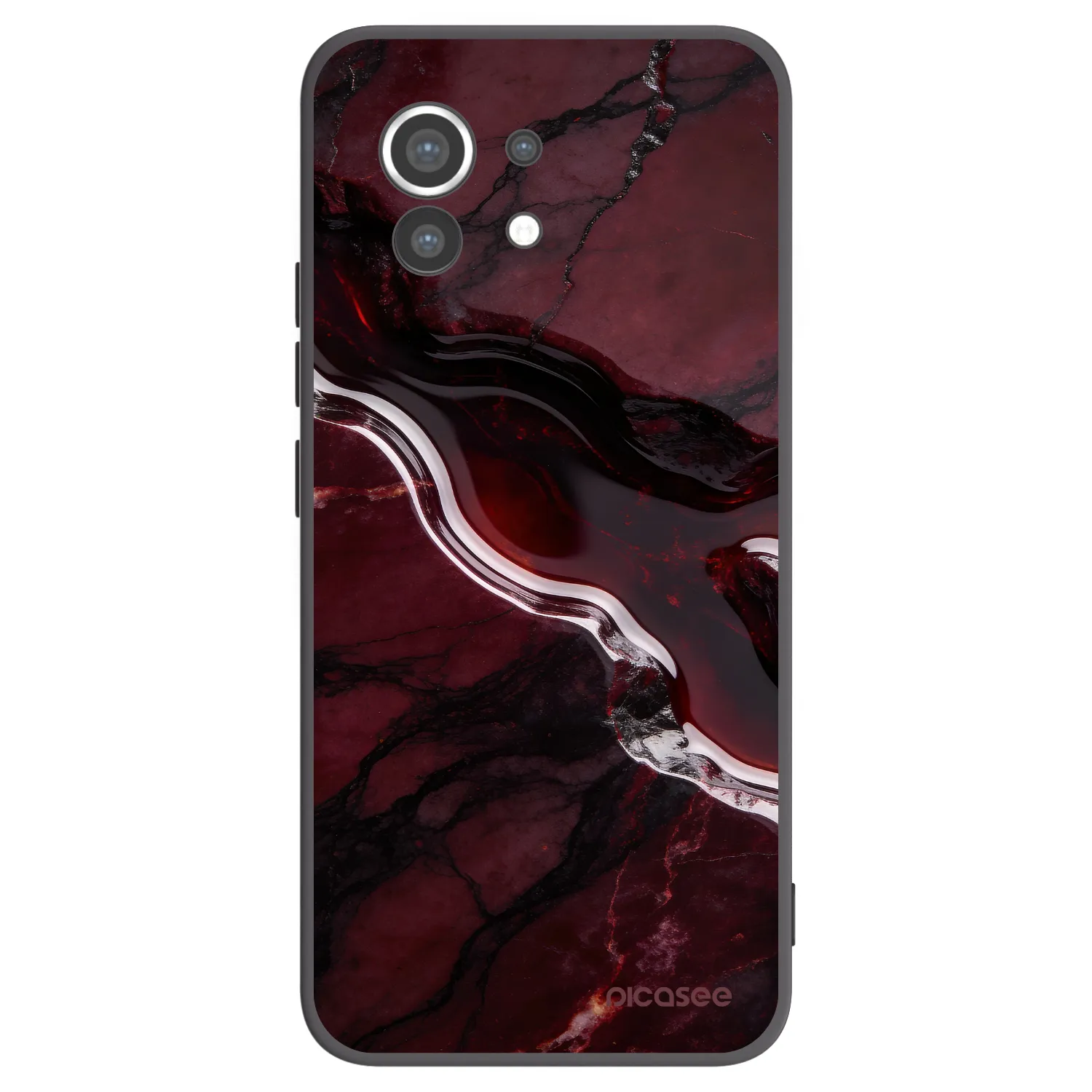 Picasee silikonowe czarne etui na Xiaomi Mi 11 - Cherry stone