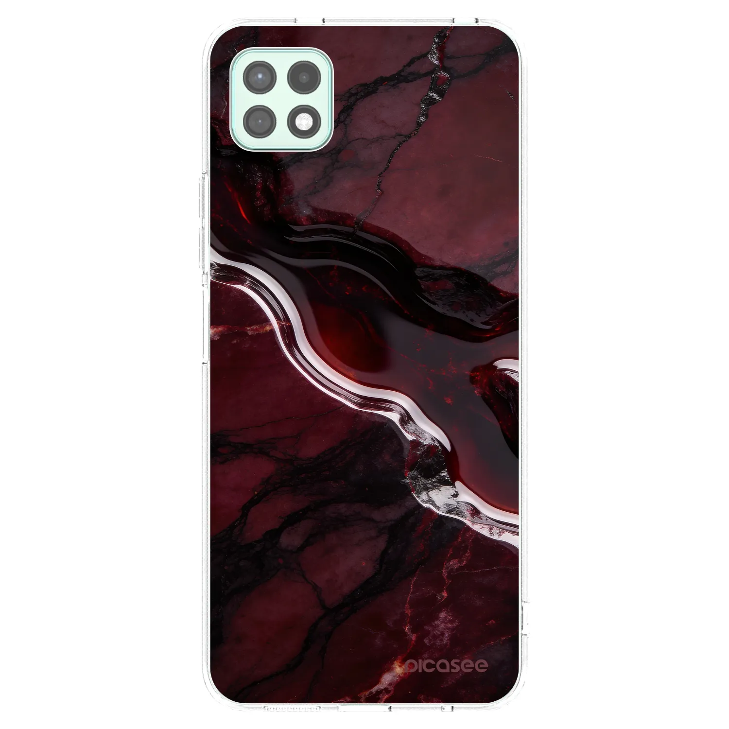 Picasee silikonowe przeźroczyste etui na Samsung Galaxy A22 A226B 5G - Cherry stone