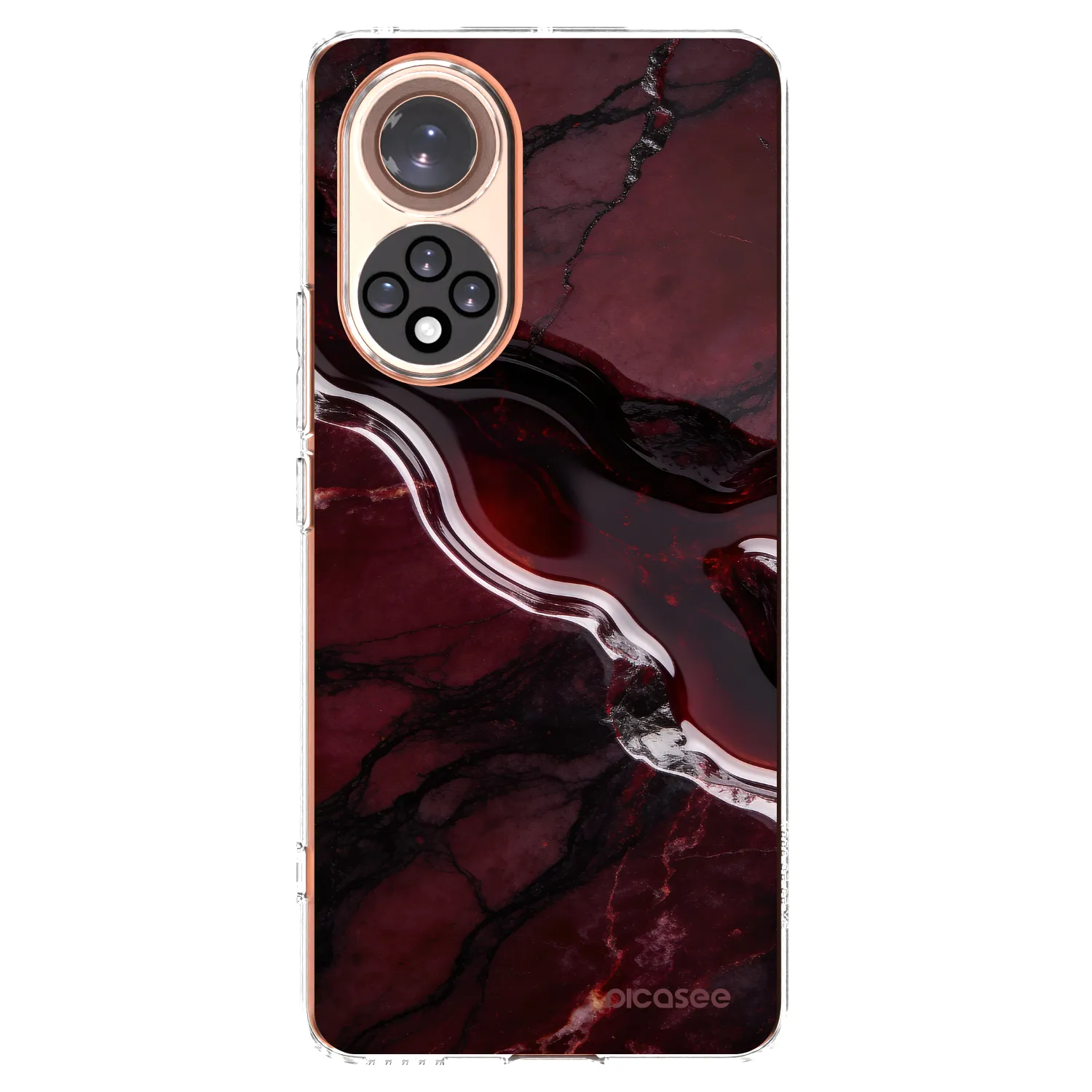 Picasee silikonowe przeźroczyste etui na Honor 50 5G - Cherry stone