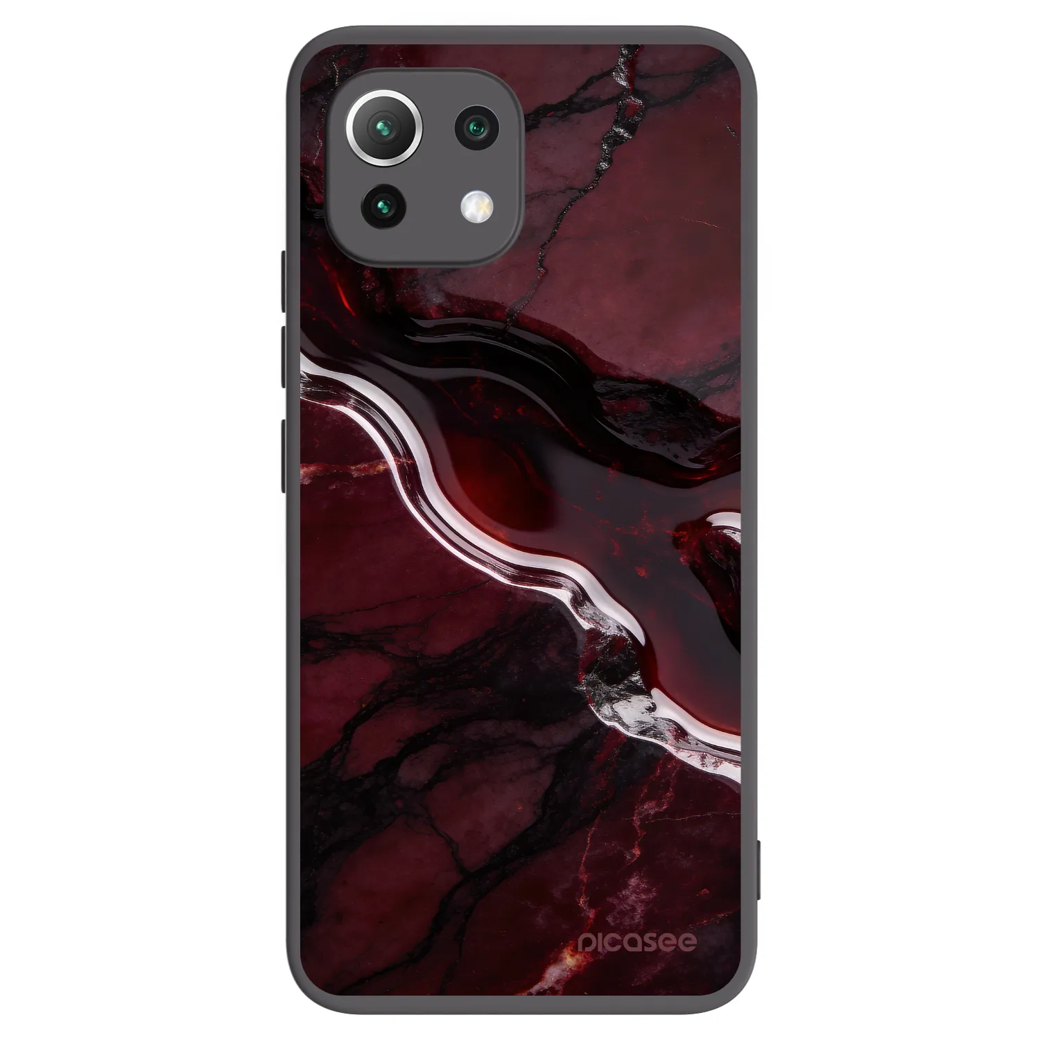 Picasee silikonowe czarne etui na Xiaomi 11 Lite 5G NE - Cherry stone