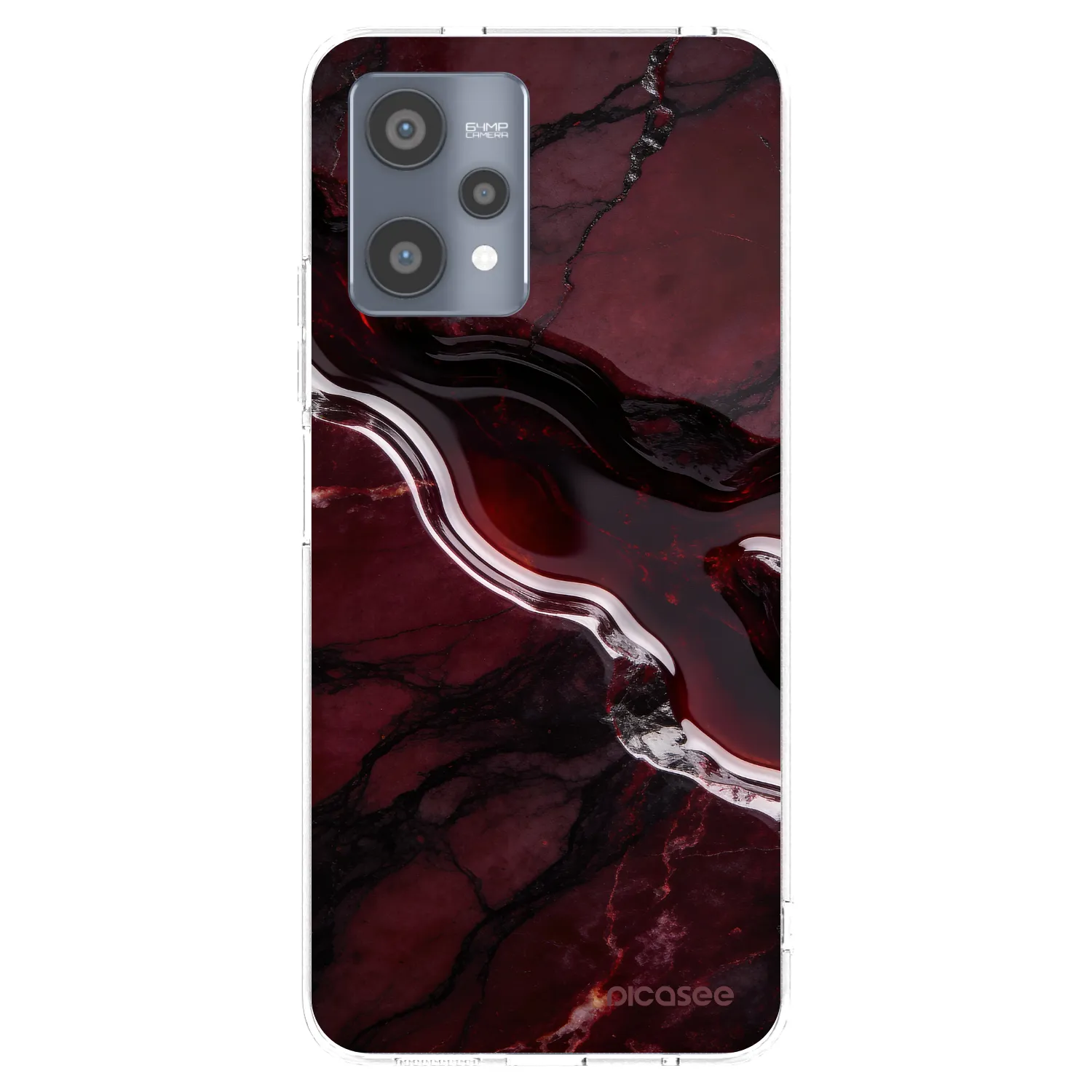 Picasee silikonowe przeźroczyste etui na Realme 9 Pro 5G - Cherry stone