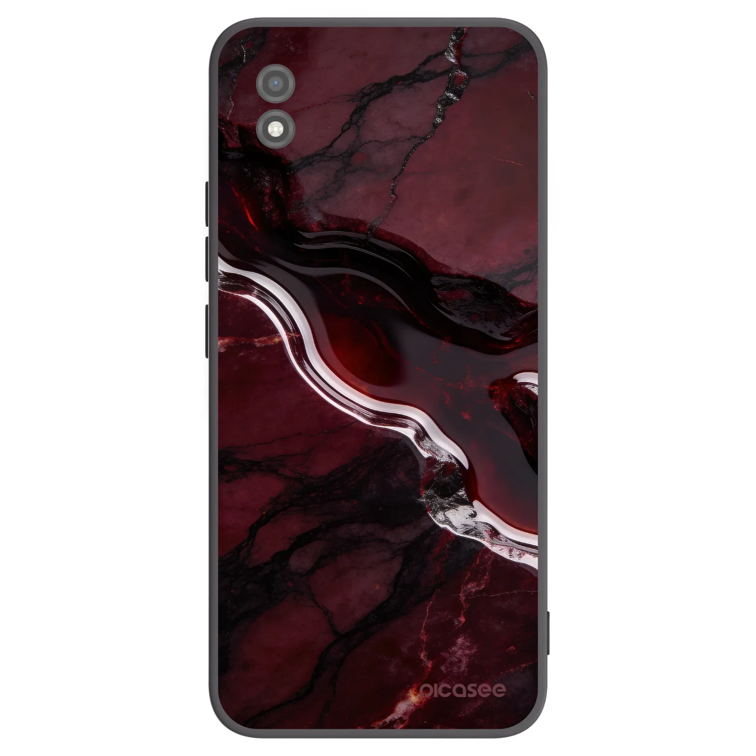 Picasee silikonowe czarne etui na Realme C11 (2021) - Cherry stone