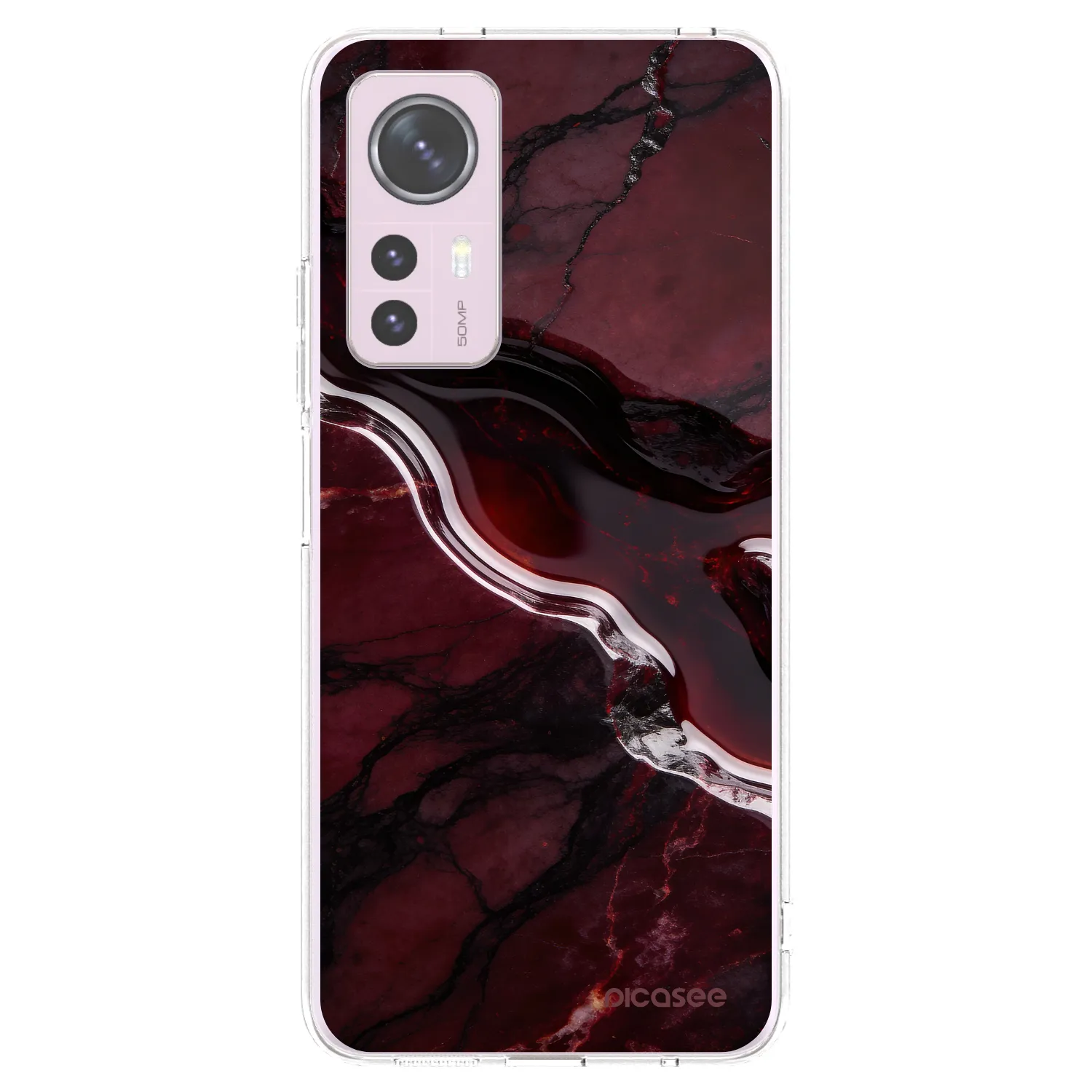 Picasee silikonowe przeźroczyste etui na Xiaomi 12 - Cherry stone