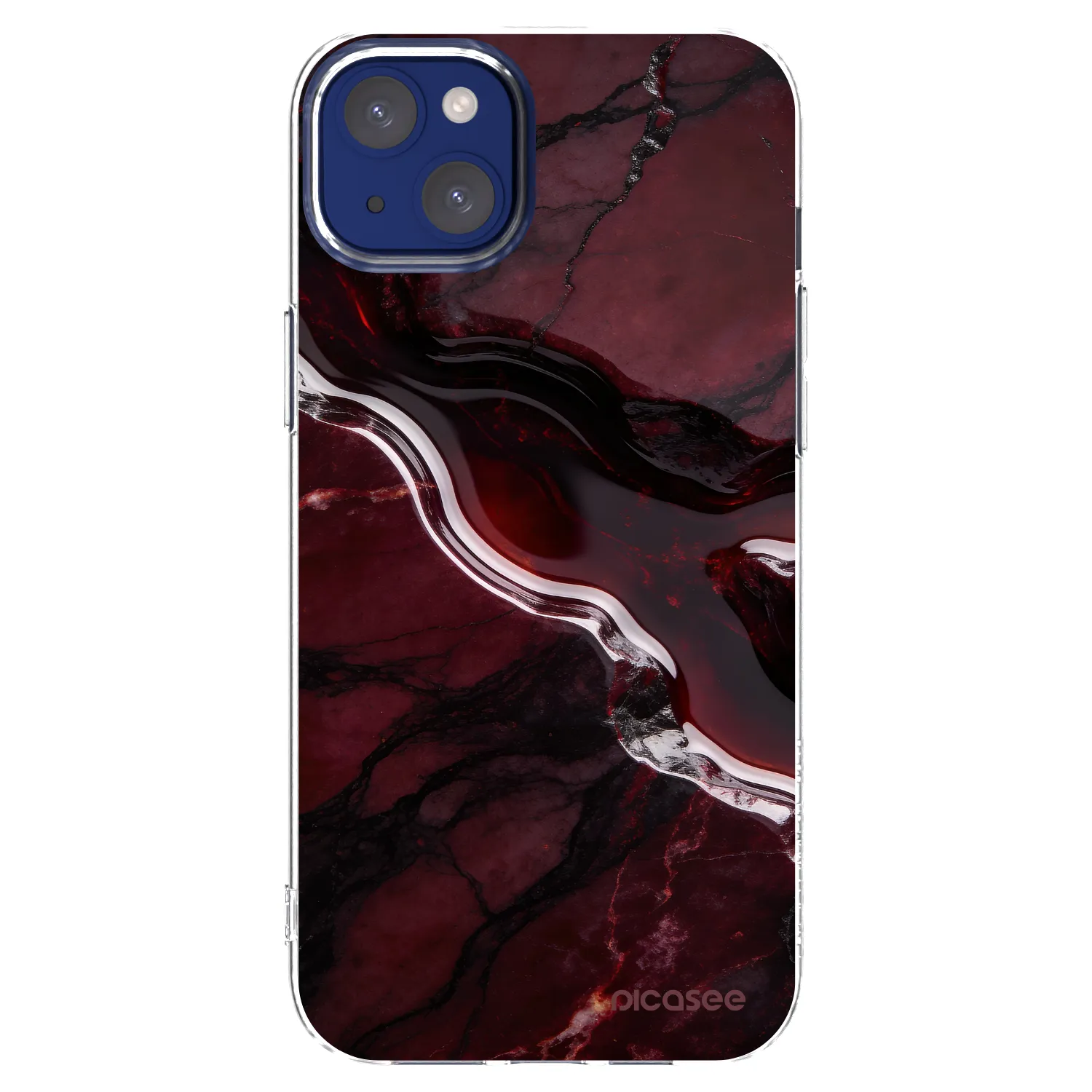 Picasee silikonowe przeźroczyste etui na Apple iPhone 14 Plus - Cherry stone