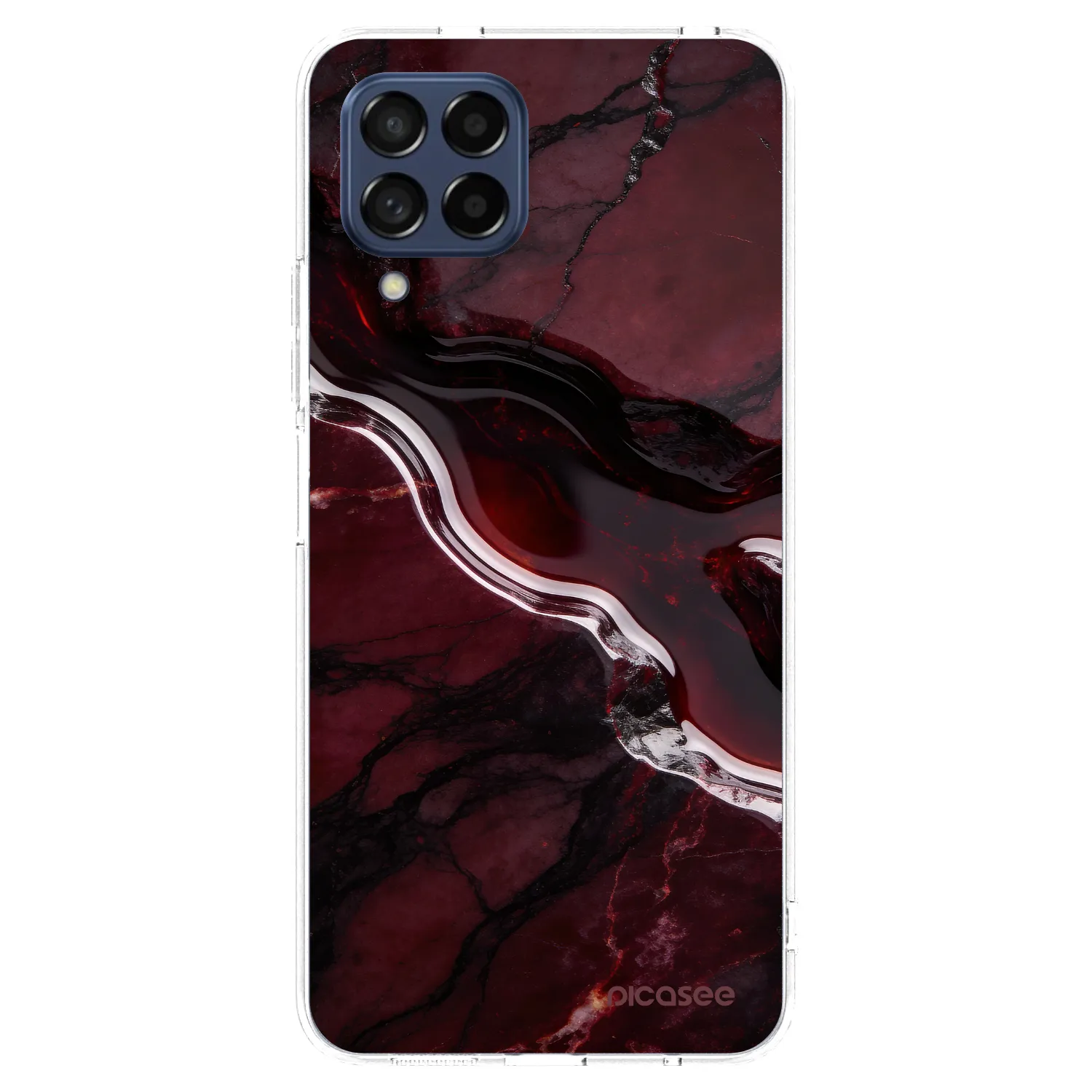 Picasee silikonowe przeźroczyste etui na Samsung Galaxy M53 5G - Cherry stone