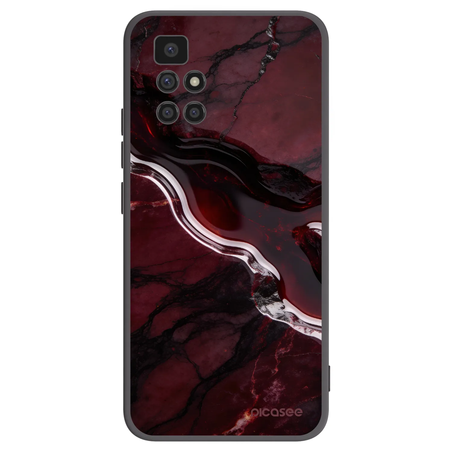Picasee silikonowe czarne etui na Xiaomi Redmi 10 (2022) - Cherry stone