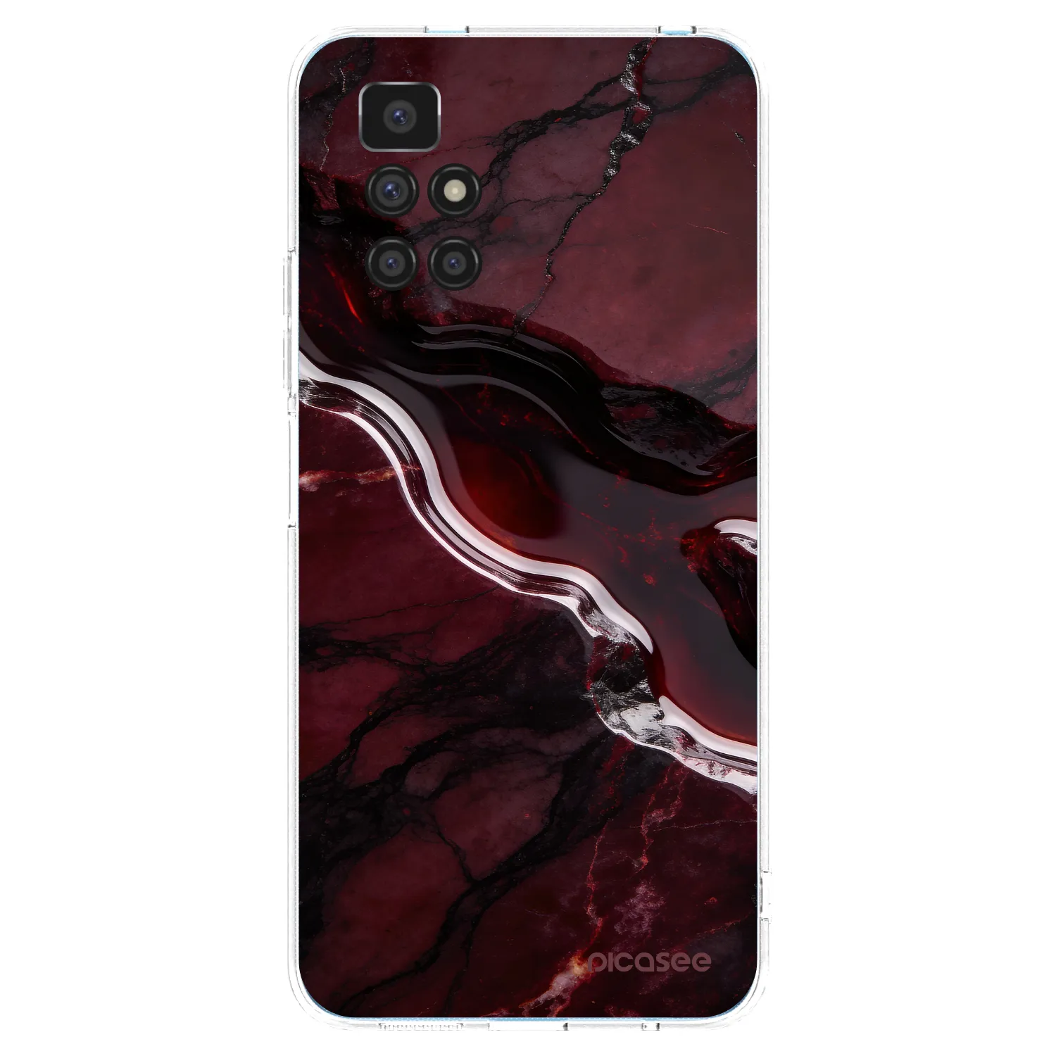 Picasee silikonowe przeźroczyste etui na Xiaomi Redmi 10 (2022) - Cherry stone