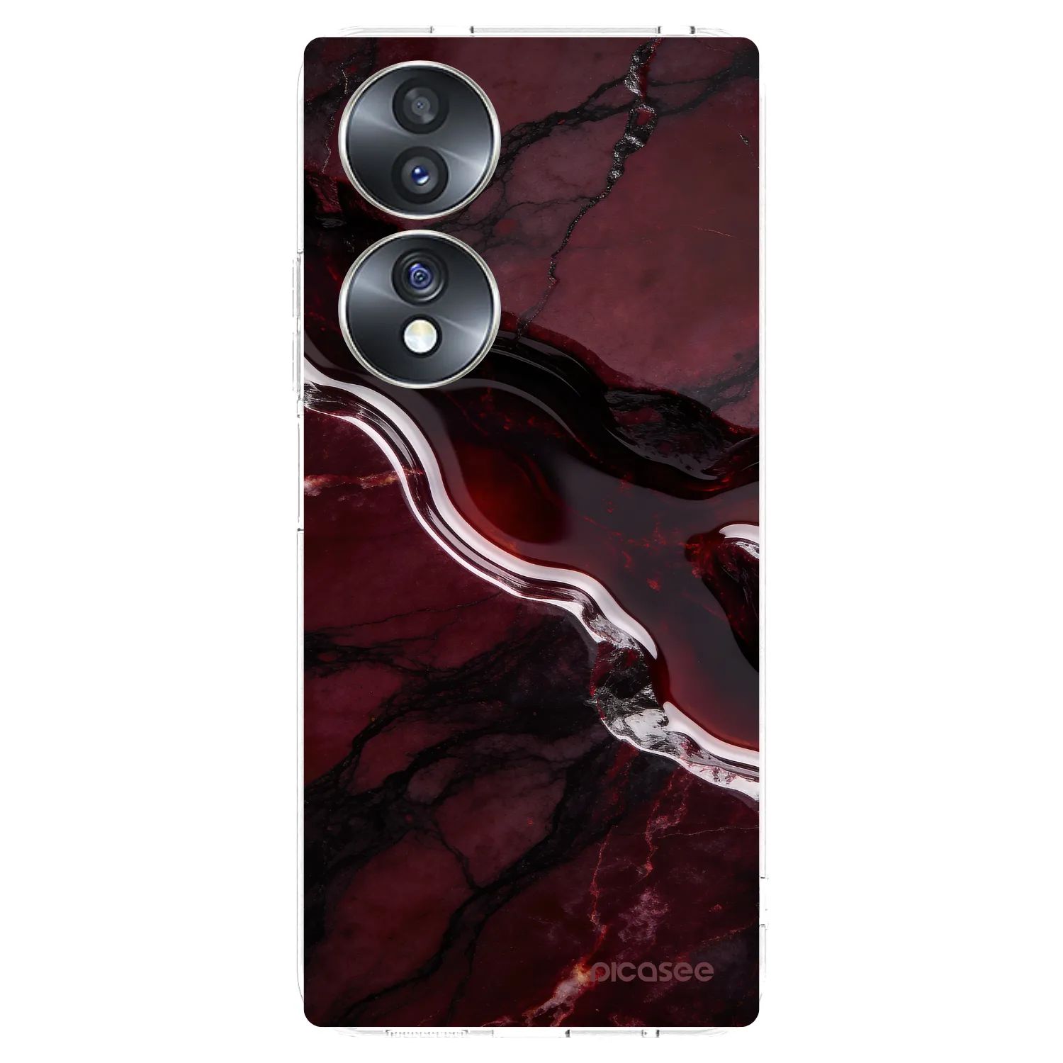 Picasee silikonowe przeźroczyste etui na Honor 70 - Cherry stone