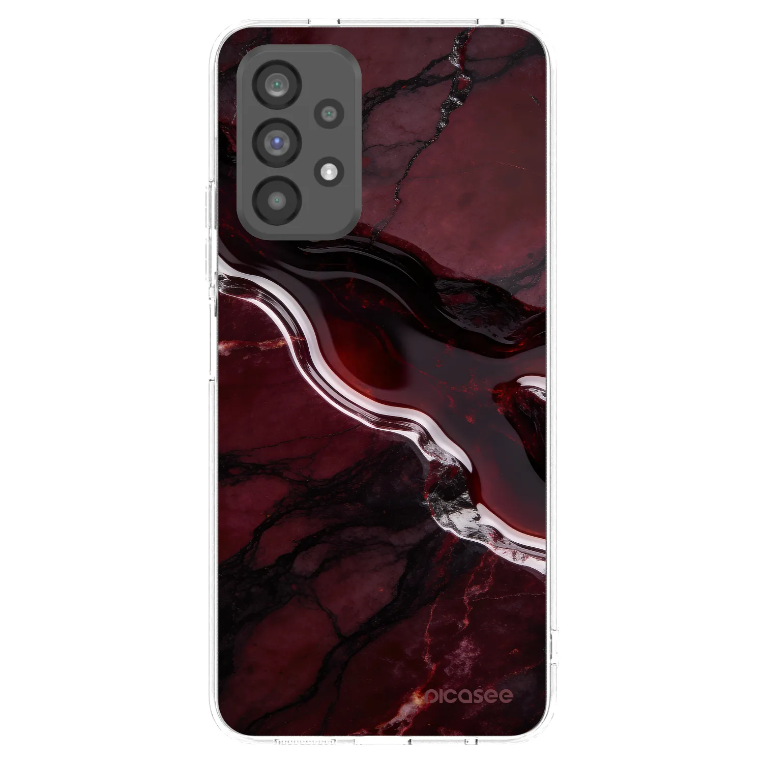 Picasee silikonowe przeźroczyste etui na Samsung Galaxy A73 5G - Cherry stone