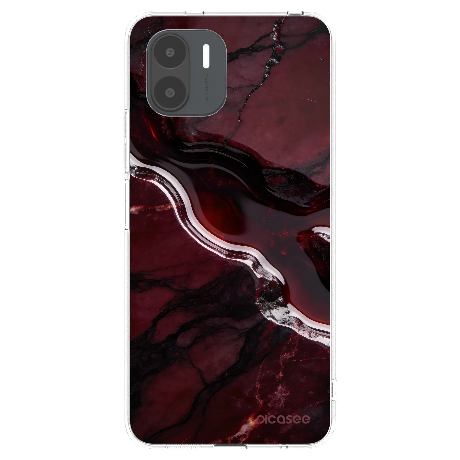 Picasee silikonowe przeźroczyste etui na Xiaomi Redmi A1 - Cherry stone