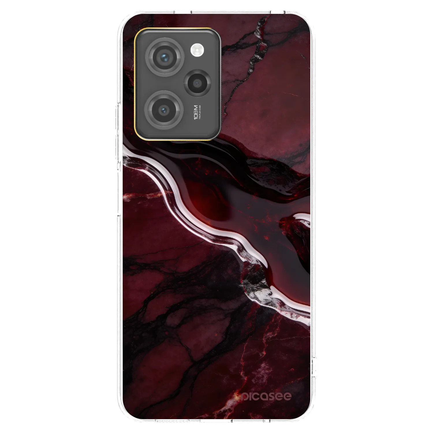 Picasee silikonowe przeźroczyste etui na Xiaomi Poco X5 Pro - Cherry stone