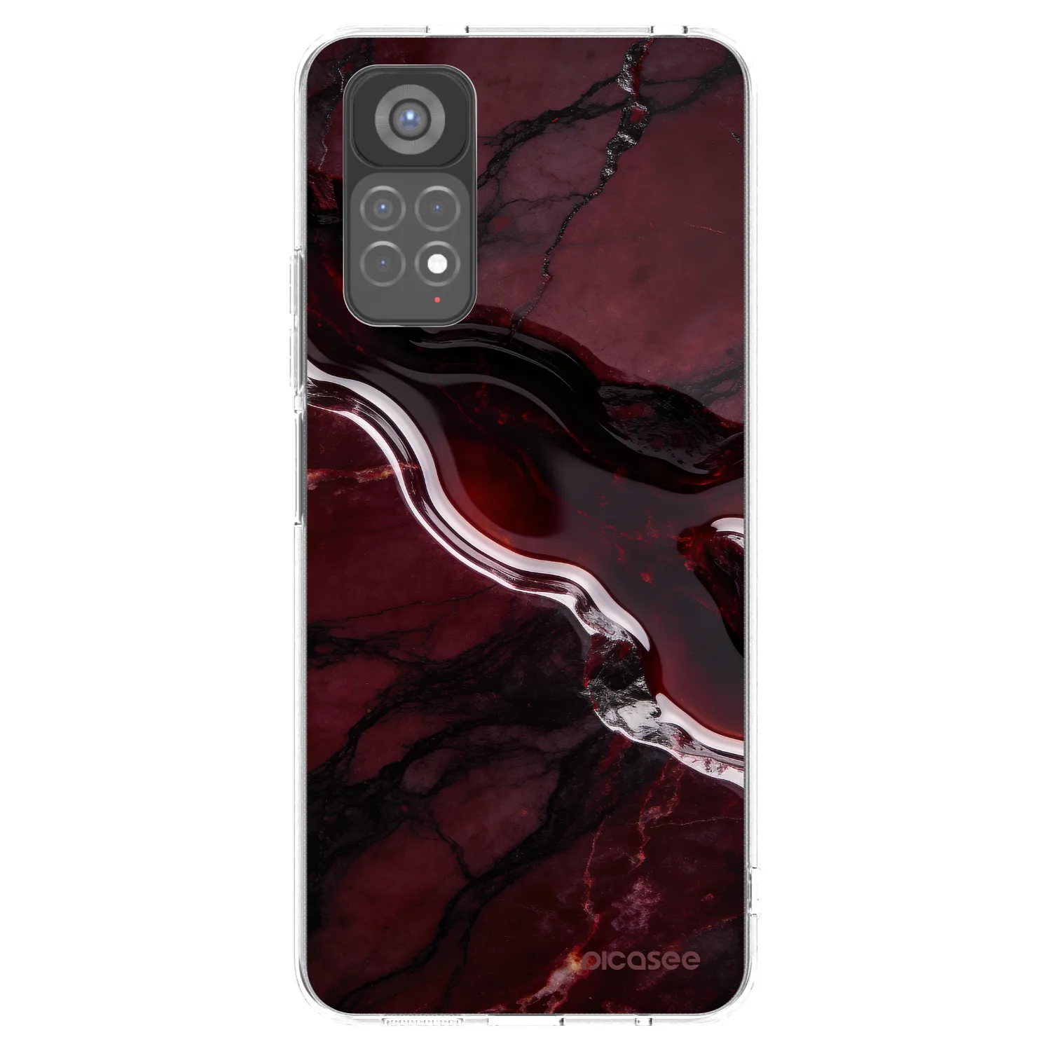Picasee silikonowe przeźroczyste etui na Xiaomi Redmi Note 11S 5G - Cherry stone