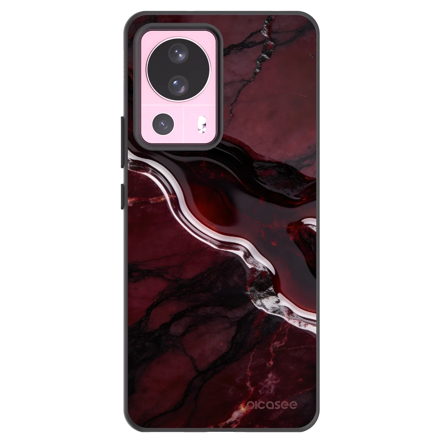 Picasee silikonowe czarne etui na Xiaomi 13 Lite - Cherry stone