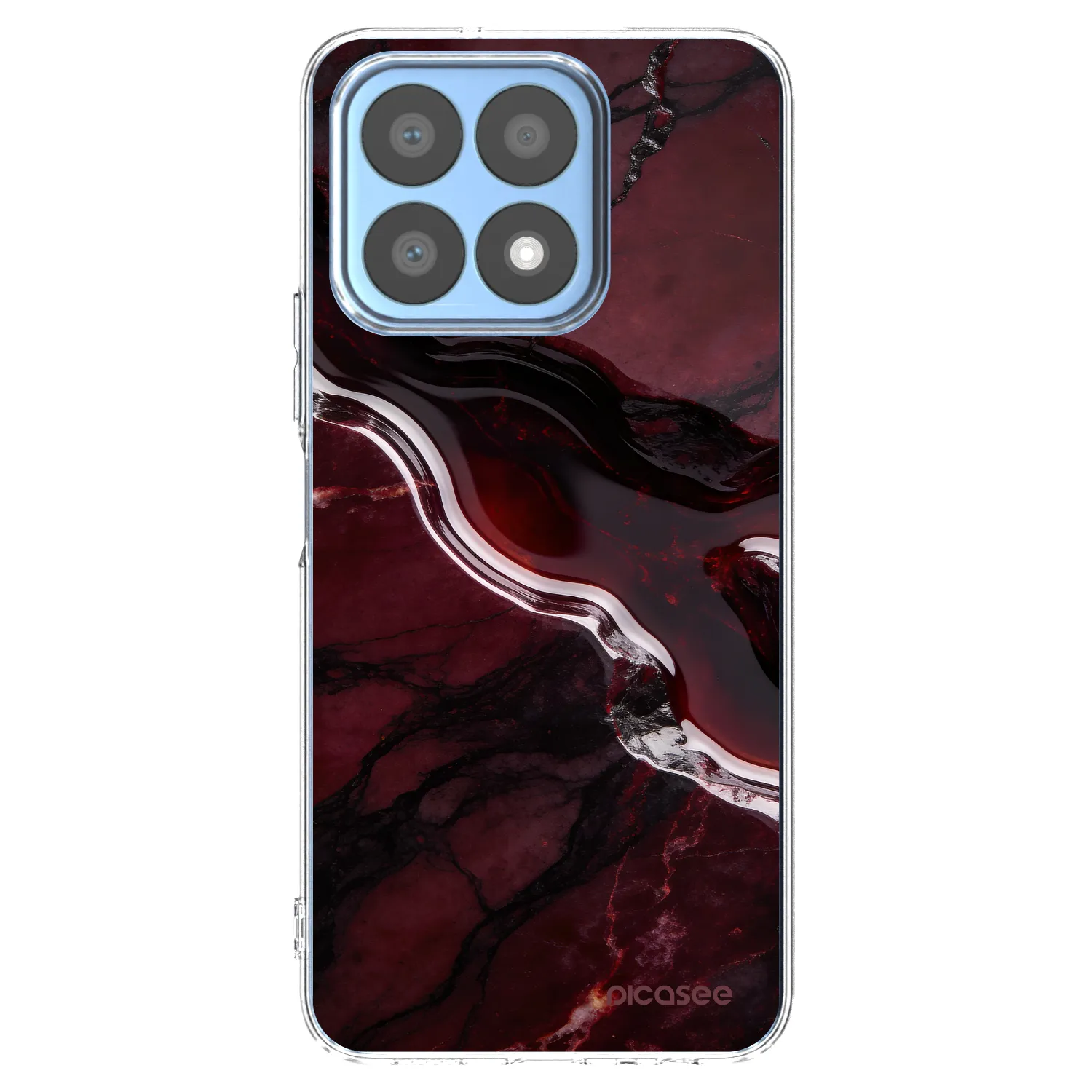 Picasee silikonowe przeźroczyste etui na Honor X8a - Cherry stone