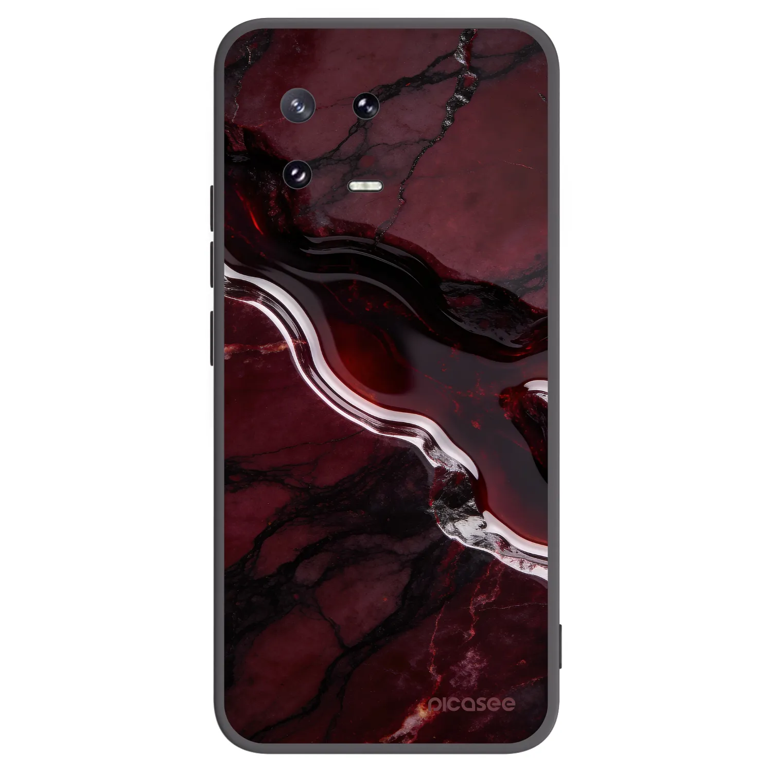 Picasee silikonowe czarne etui na Xiaomi 13 Pro - Cherry stone