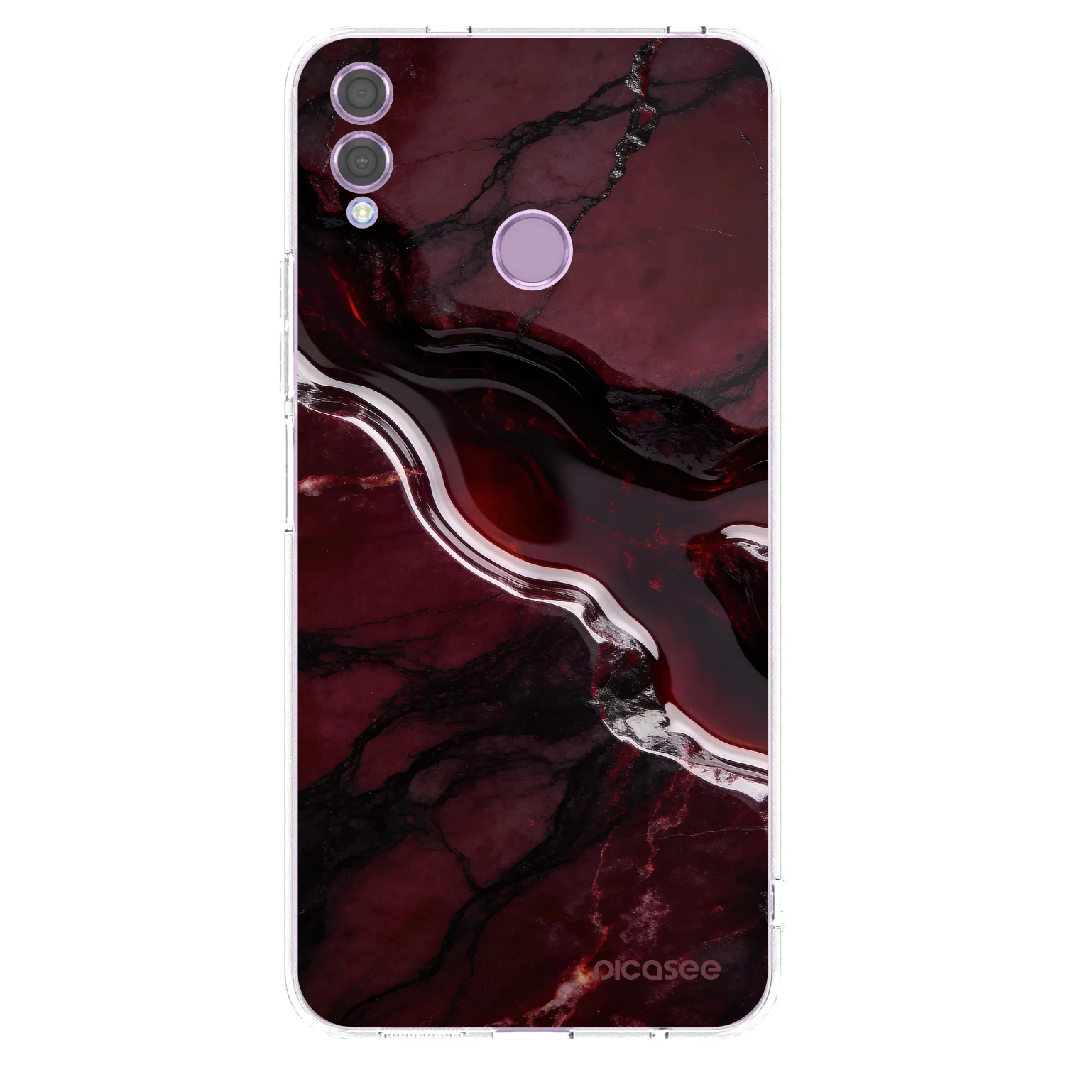 Picasee silikonowe przeźroczyste etui na Honor 8X - Cherry stone