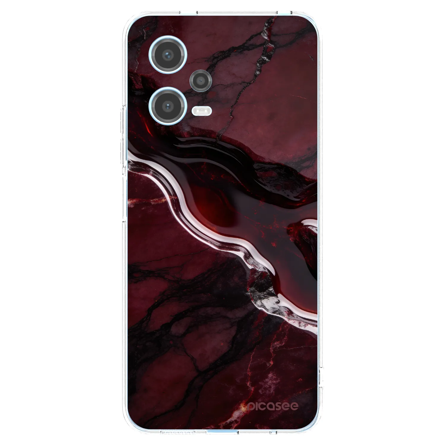 Picasee silikonowe przeźroczyste etui na Xiaomi Redmi Note 12 5G - Cherry stone