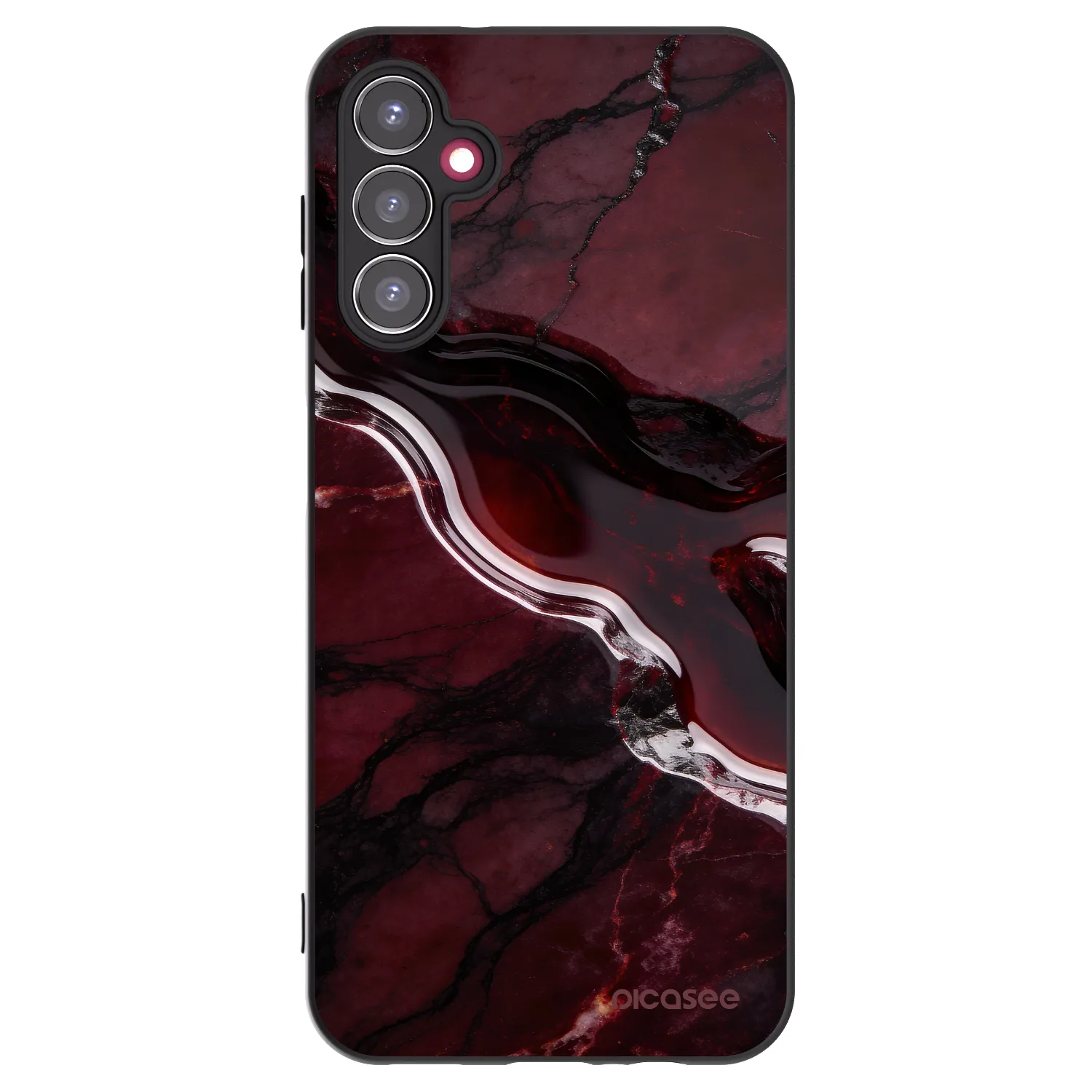 Picasee silikonowe czarne etui na Samsung Galaxy A14 4G A145R - Cherry stone
