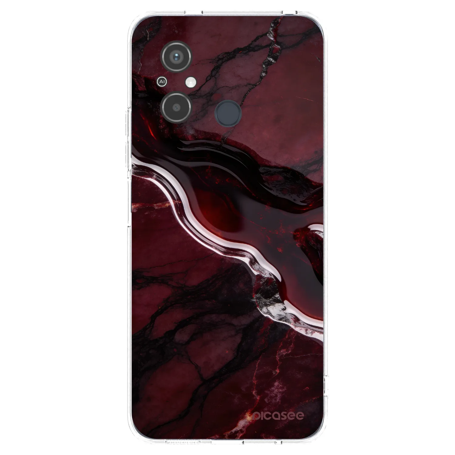 Picasee silikonowe przeźroczyste etui na Xiaomi Redmi 12C - Cherry stone
